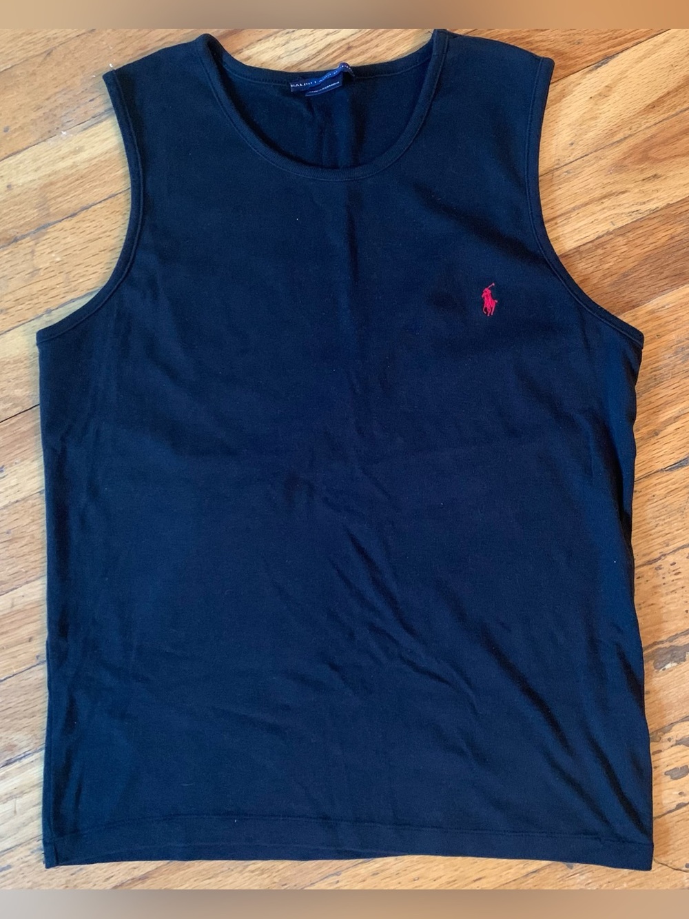Vintage black Polo Ralph Lauren sport jersey tank top size S